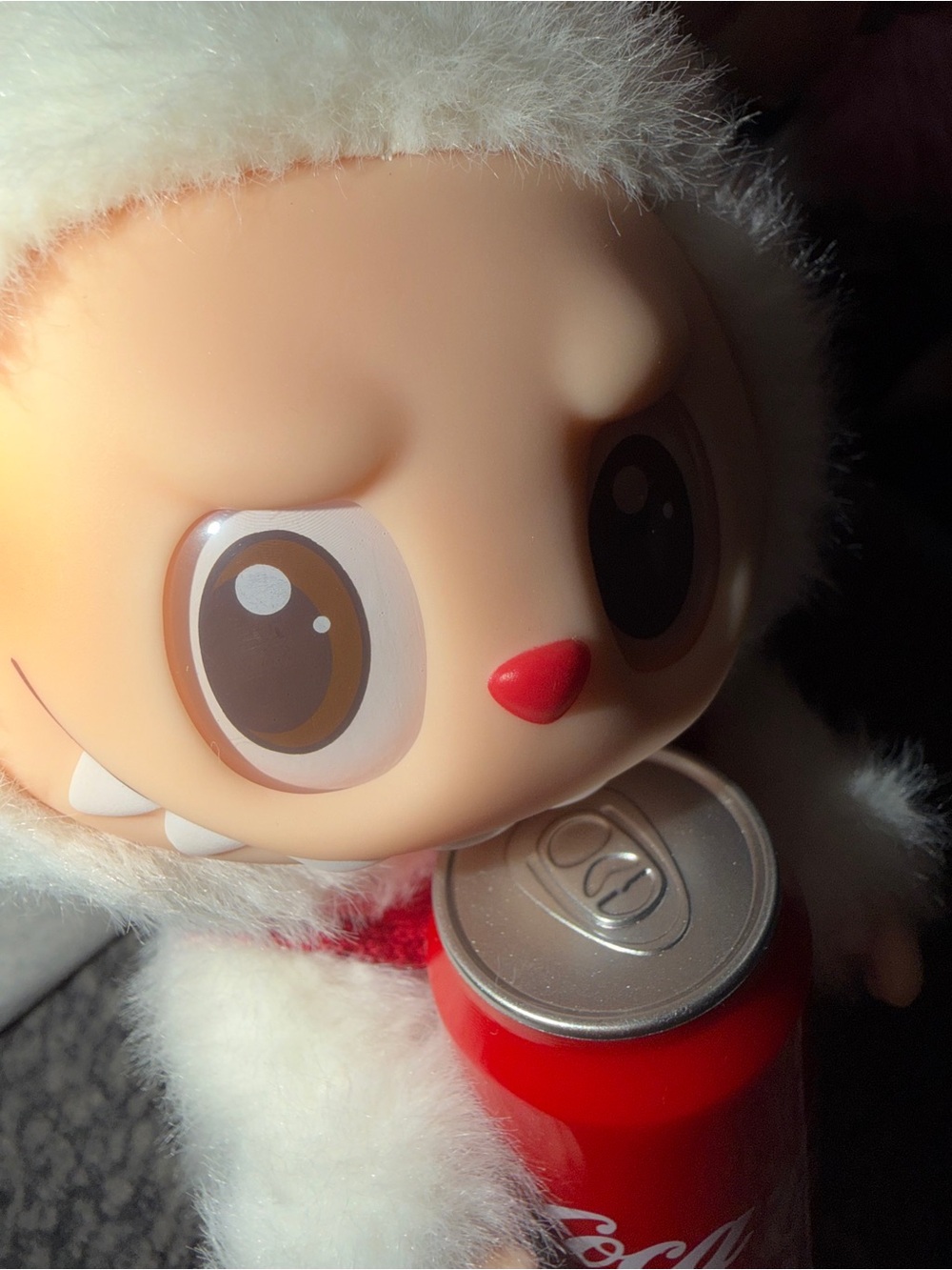 Coca-Cola Series plush toy,the "Happy Factor" Labubu With miniature Coke can. - Picture 8 of 9